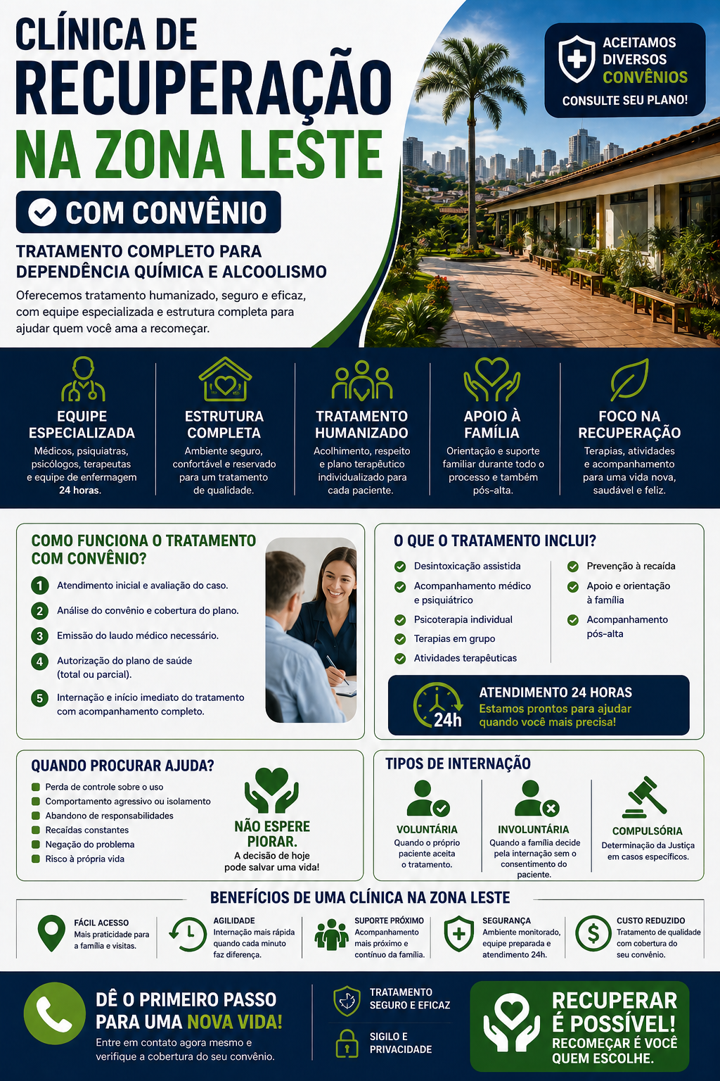 Clínica de Recuperação na Zona Leste com Convênio: Tratamento Acessível e Especializado