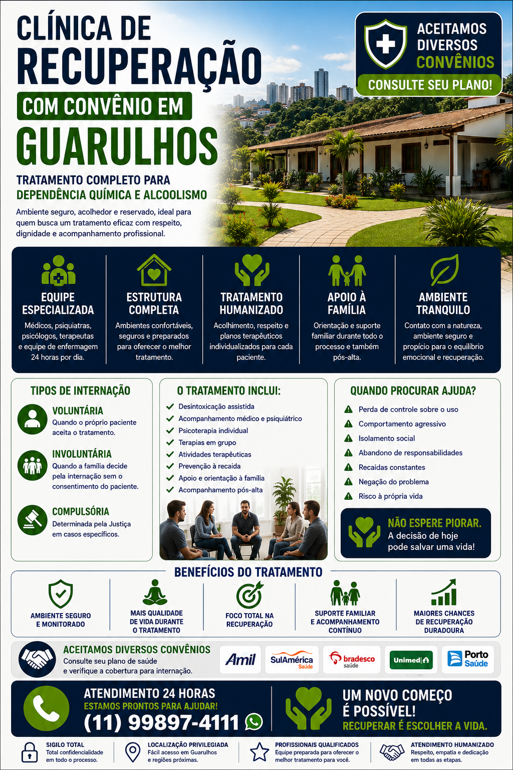 Clínica de Recuperação com Convênio em Guarulhos: Tratamento Completo e Atendimento Especializado
