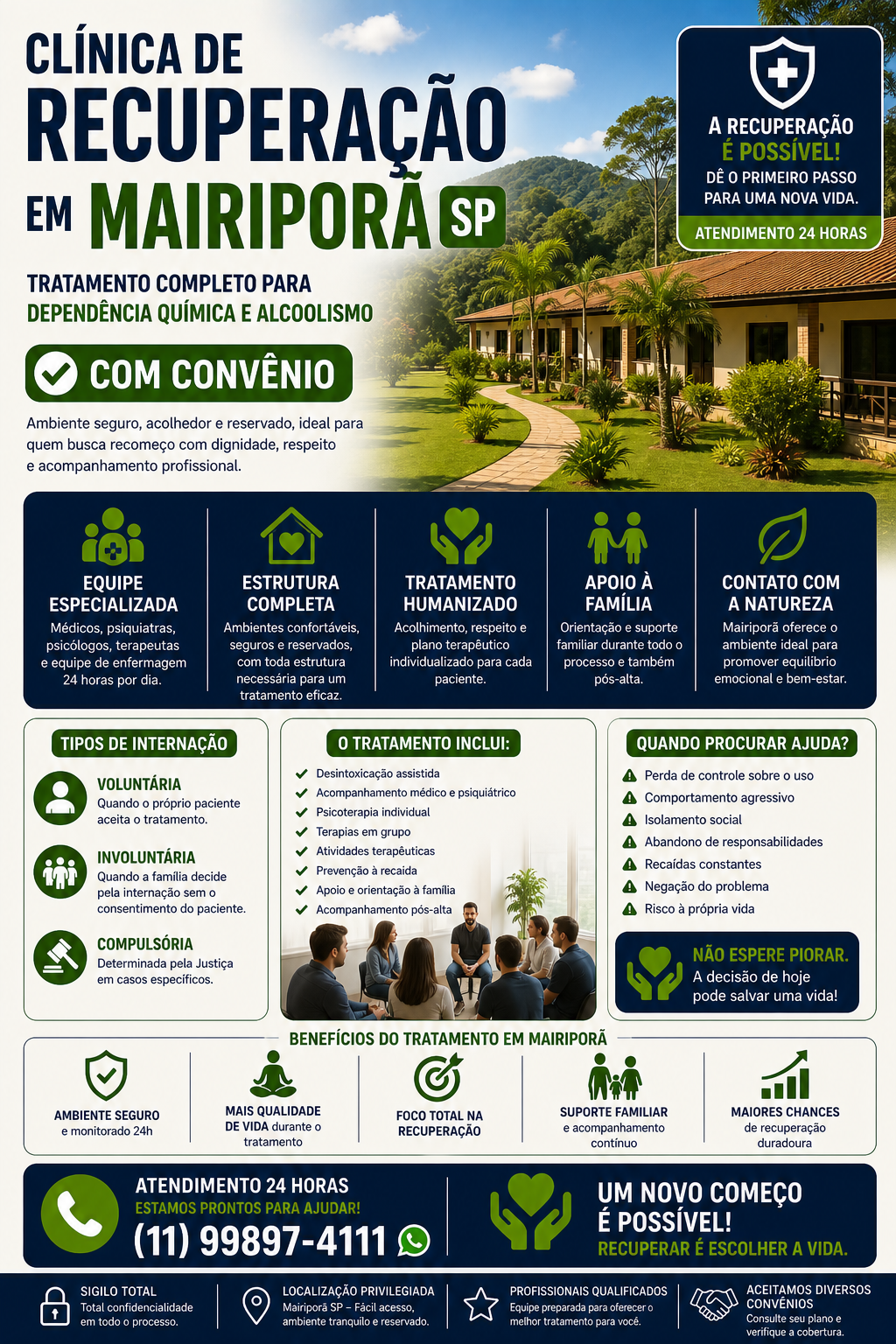 Clínica de Recuperação em Mairiporã SP: Tratamento Completo em Ambiente Tranquilo
