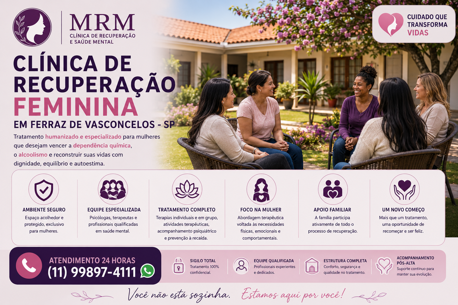 Clínica de Recuperação Feminina em Ferraz de Vasconcelos: Tratamento Humanizado para Dependência Química e Alcoolismo