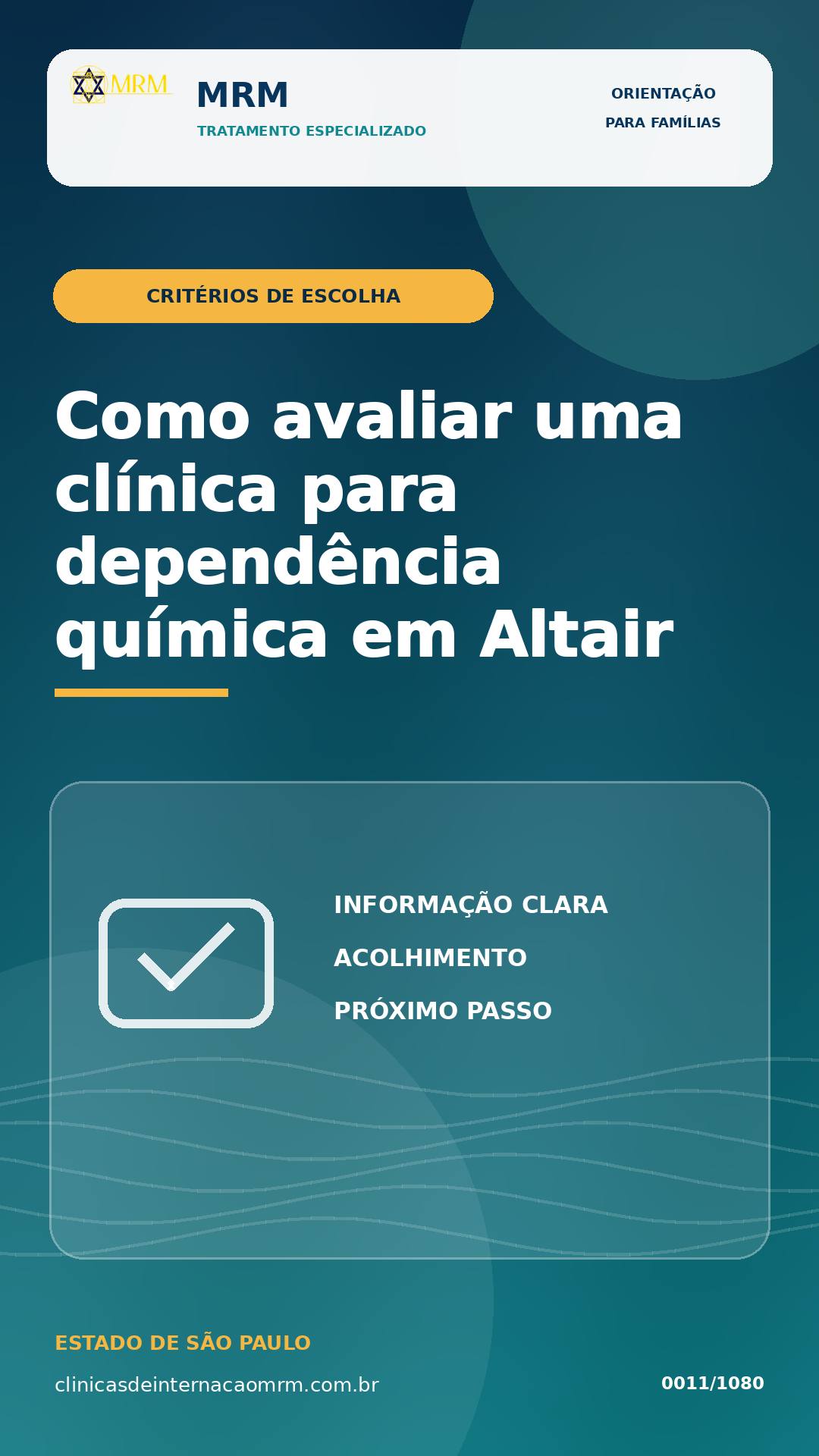 Como avaliar uma clínica para dependência química em Altair