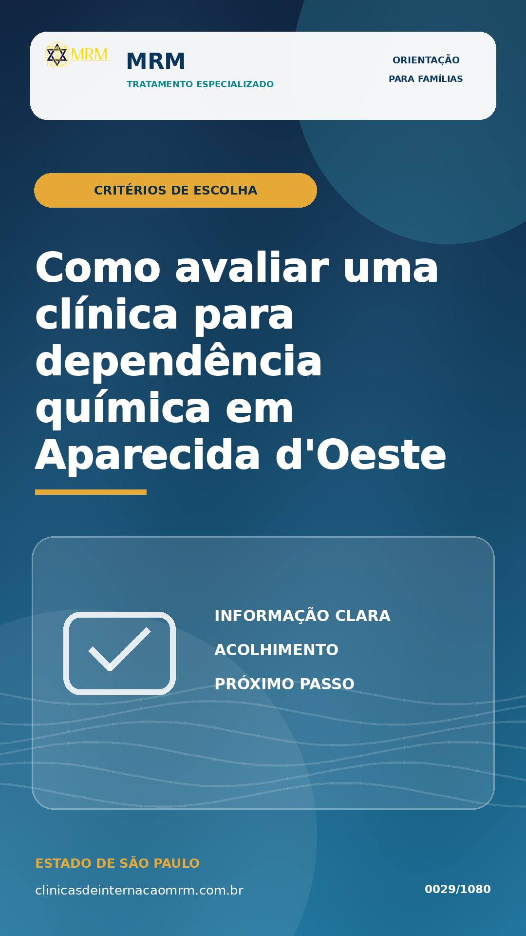 Como avaliar uma clínica para dependência química em Aparecida d’Oeste