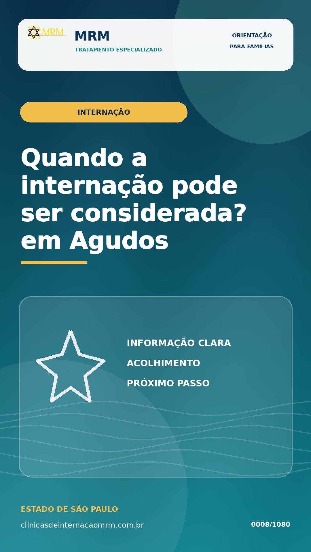 Quando a internação pode ser considerada em Agudos?