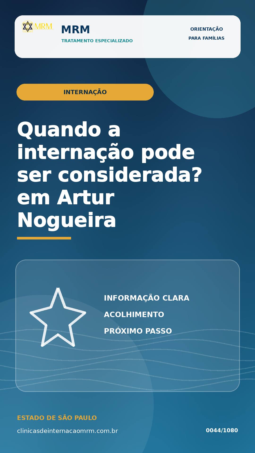 Quando a internação pode ser considerada em Artur Nogueira?