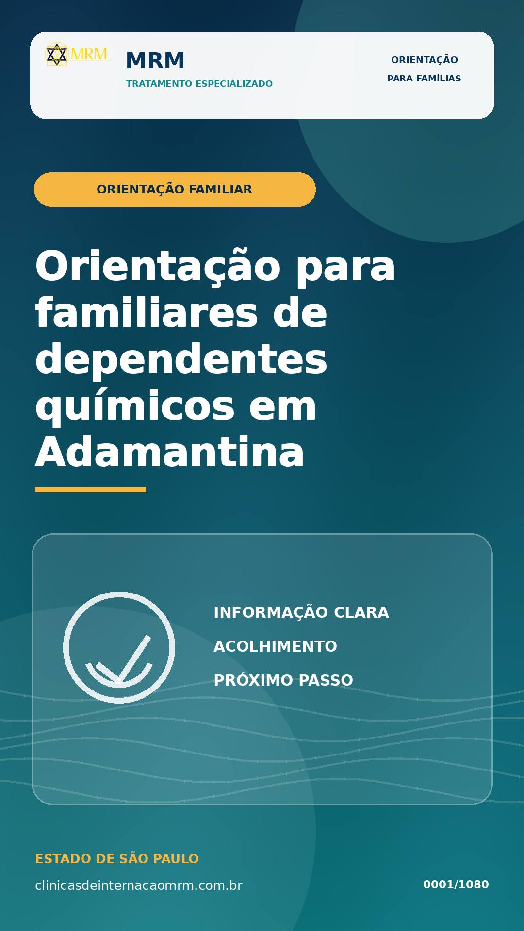 Orientação para familiares de dependentes químicos em Adamantina