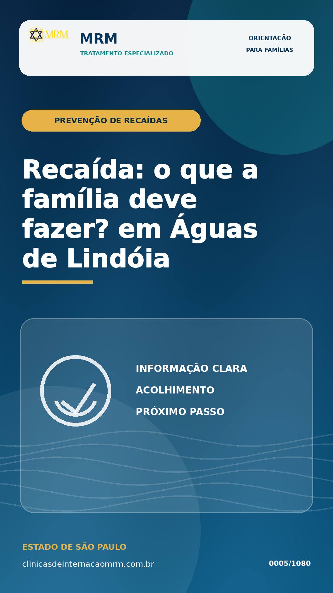 Recaída em Águas de Lindóia: o que a família deve fazer nas primeiras horas?