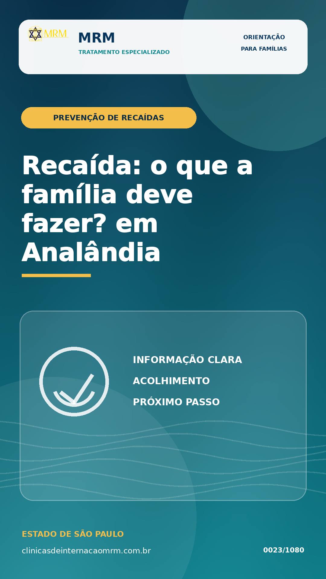 Recaída em Analândia: o que a família deve fazer nas primeiras horas?