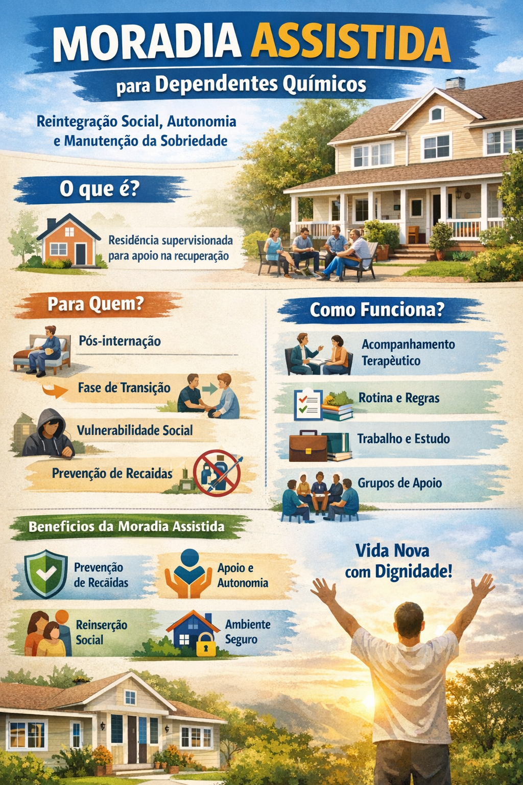 Moradia Assistida para Dependentes Químicos: Apoio, Acompanhamento e Reintegração Social