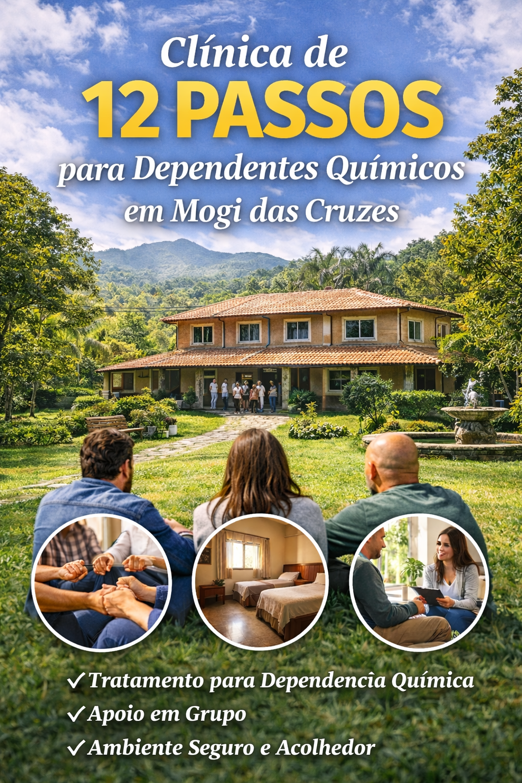 Clínica de 12 Passos para Dependentes Químicos em Mogi das Cruzes