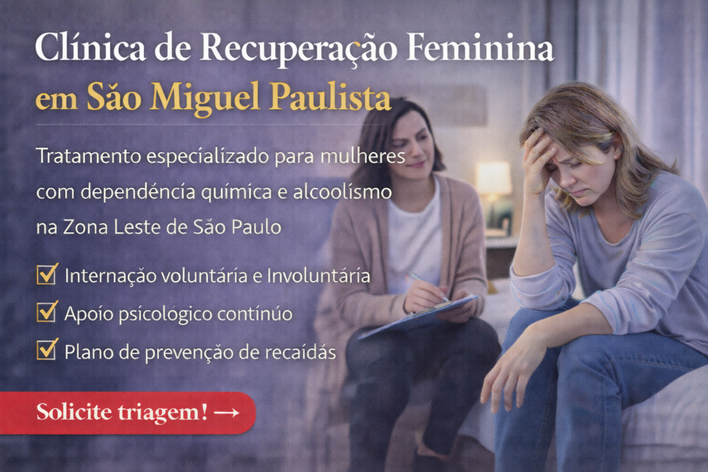 clínica de recuperação feminina em São Miguel Paulista