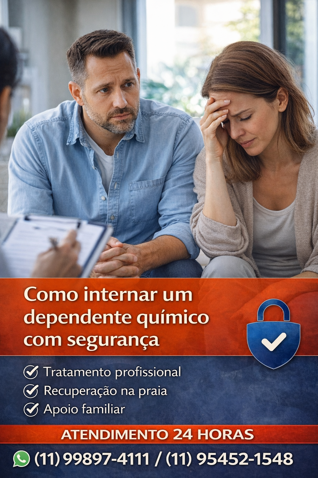 Como internar um dependente químico com segurança