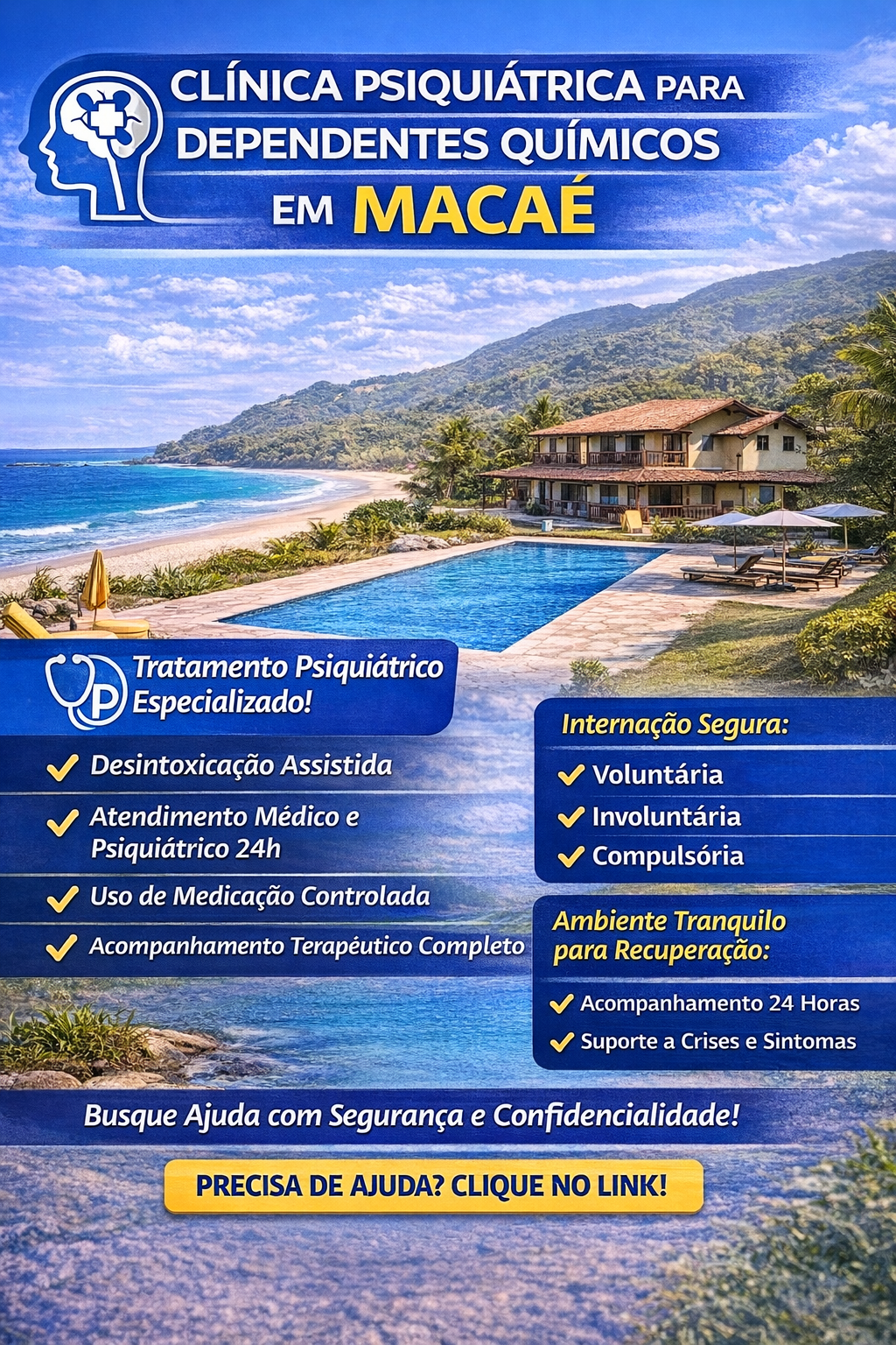 Clínica Psiquiátrica para Dependentes Químicos em Macaé: Tratamento Completo e Humanizado