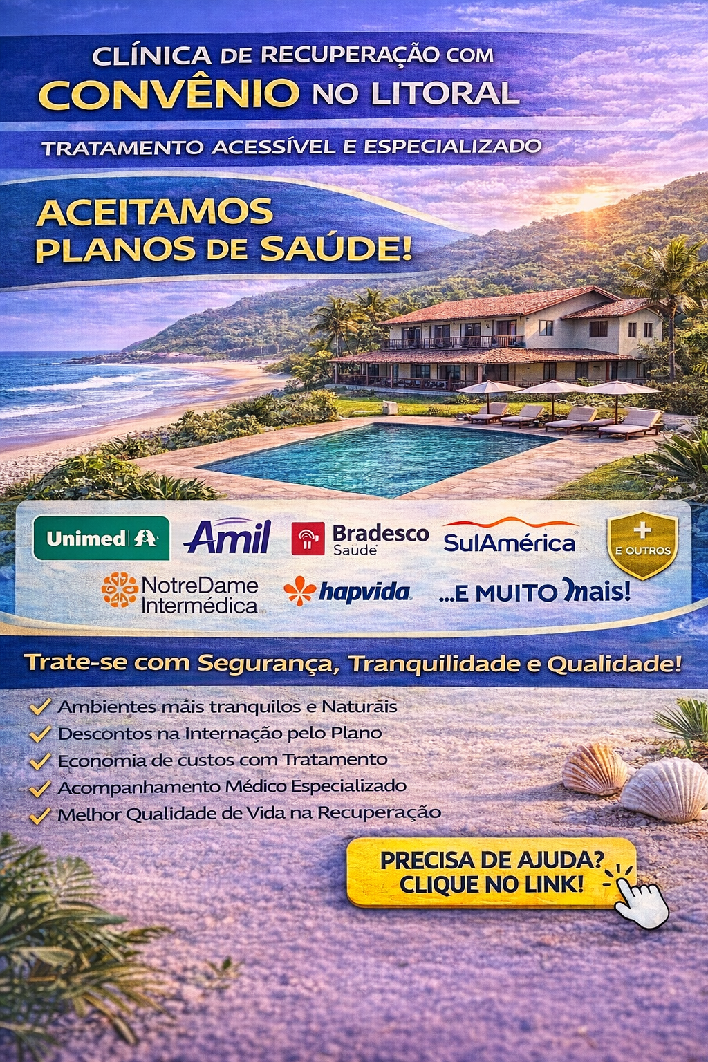 Clínica de Recuperação com Convênio no Litoral: Tratamento Acessível e Especializado