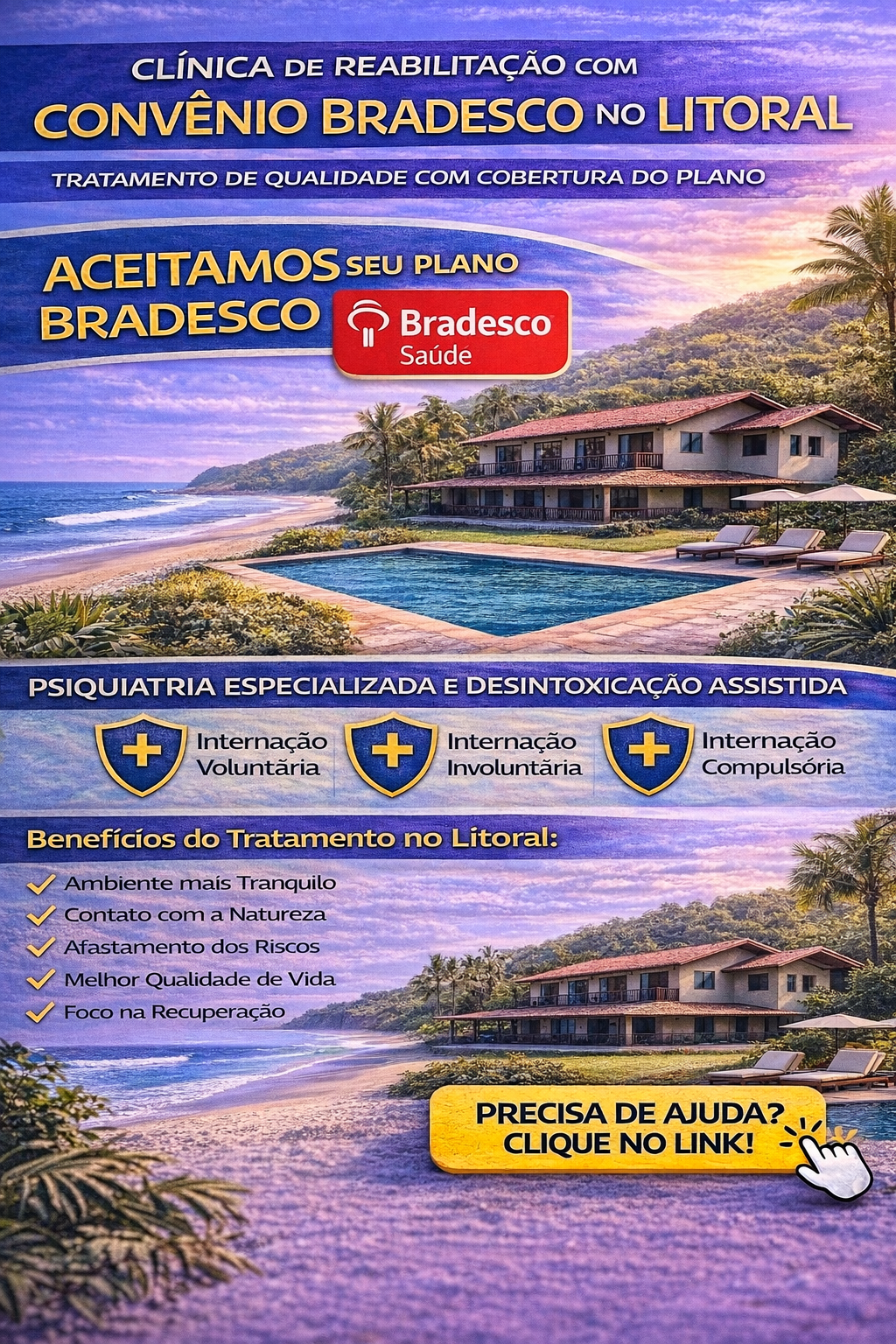 Clínica de Reabilitação com Convênio Bradesco no Litoral: Tratamento de Qualidade com Cobertura do Plano