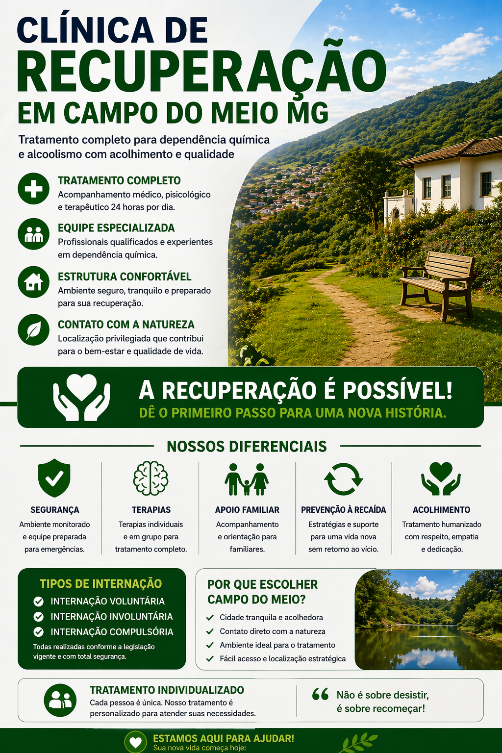 Clínica de Recuperação em Campo do Meio MG: Tratamento Completo para Dependência Química